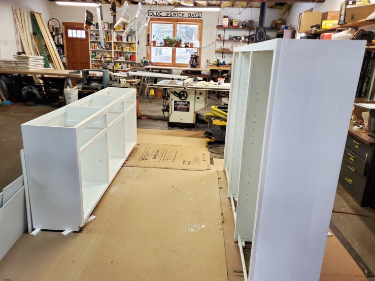 cabinets under construction in my shop